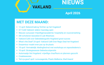 Vakland nieuwsbrief april: veel nieuws over ‘een leven lang leren met de regio als klaslokaal’